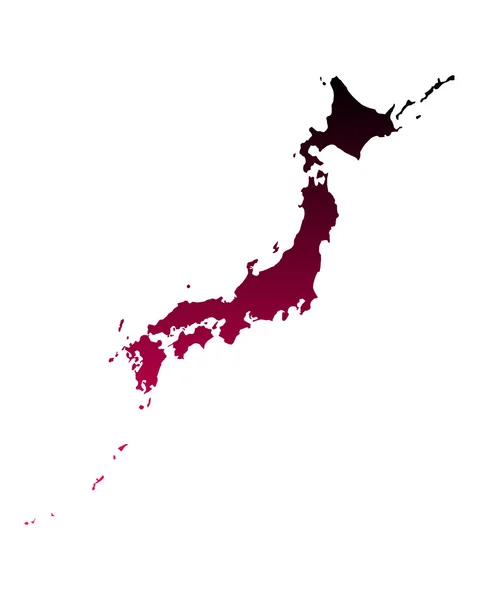 Kaart van japan — Stockvector