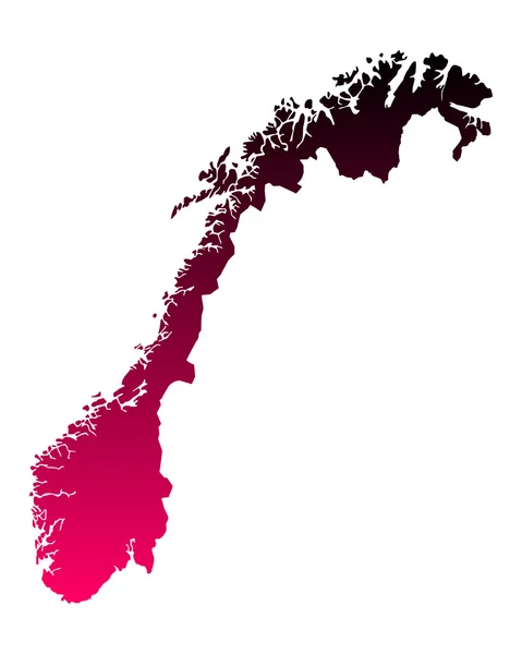Mapa Norska — Stockový vektor