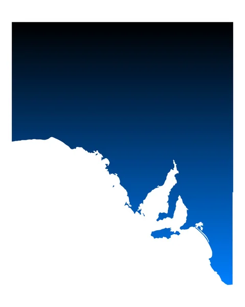 Kaart van Zuid-Australië — Stockvector