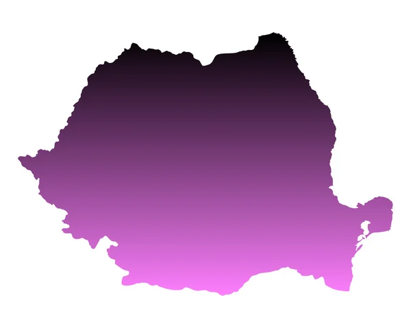 Karta över Rumänien — Stock vektor