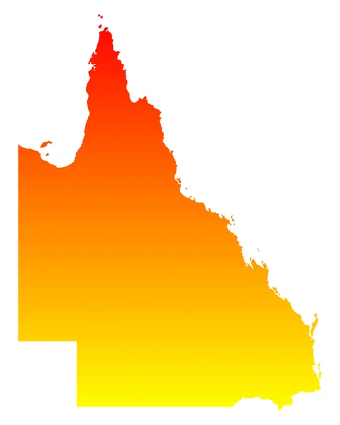 Queensland térképén — Stock Vector