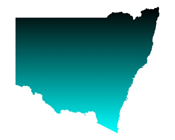 Mapa Nového Jižního Walesu — Stockový vektor