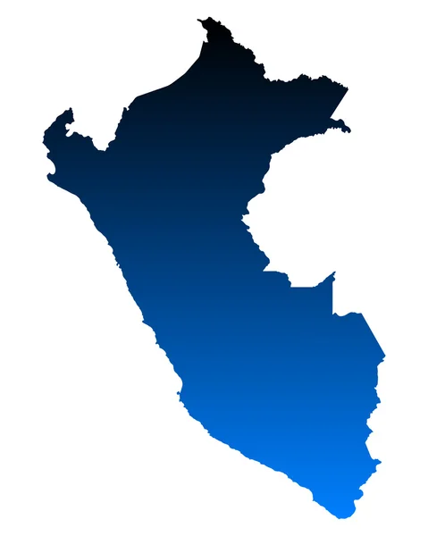 El mapa de Perú — Vector de stock