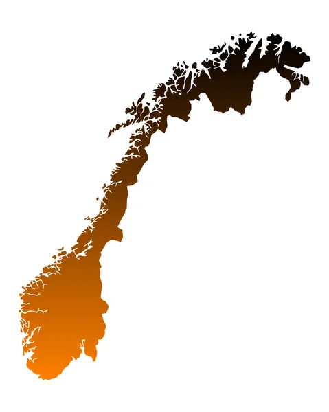 Карта Норвегии — стоковый вектор