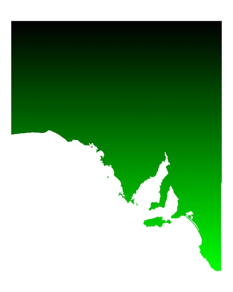 Karta över södra Australien — Stock vektor