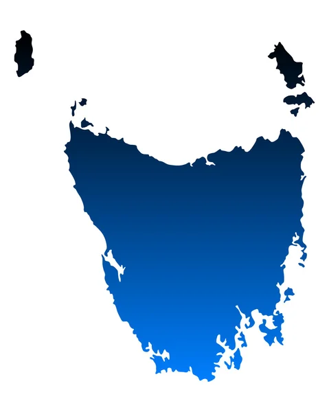 La mappa di Tasmania — Vettoriale Stock