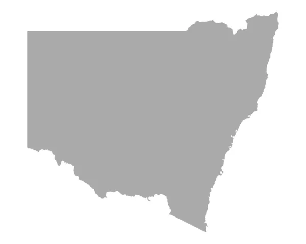 Mapa da Nova Gales do Sul — Vetor de Stock