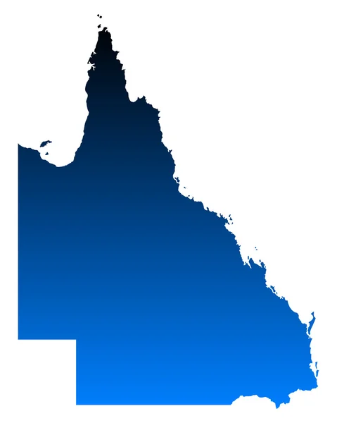 Queensland térképén — Stock Vector