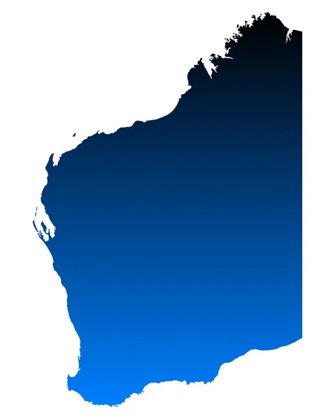 La carte de Australie occidentale — Image vectorielle