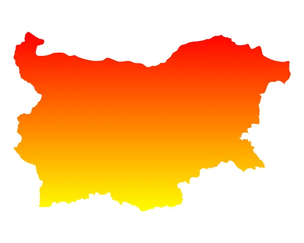 Mapa da Bulgária — Vetor de Stock