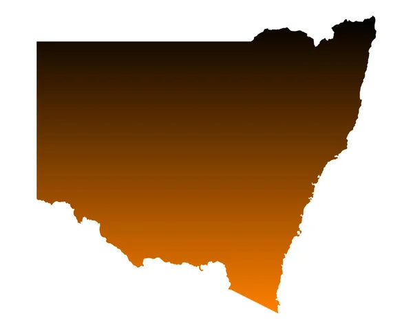 Χάρτης της Νέας Νότιας Ουαλίας — Διανυσματικό Αρχείο