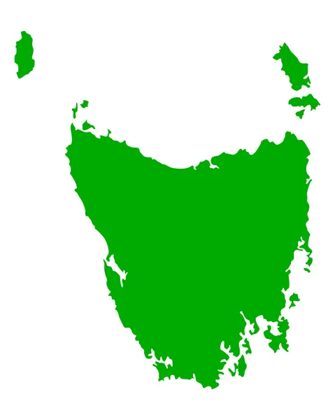Mapa Tasmánie — Stockový vektor