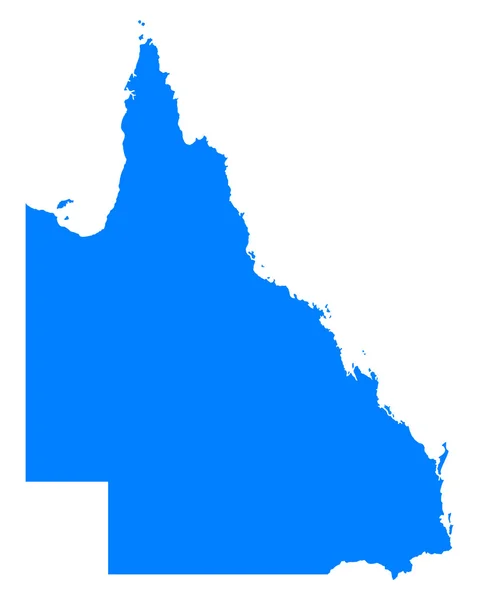 Mapa online de Queensland — Vector de stock