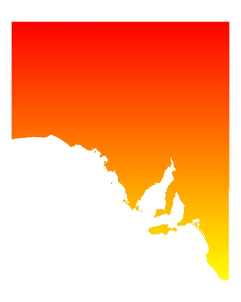 Карта Южной Австралии — стоковый вектор