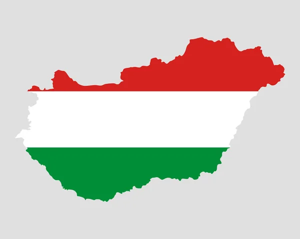 Map and flag of Hungary — Stock Vector