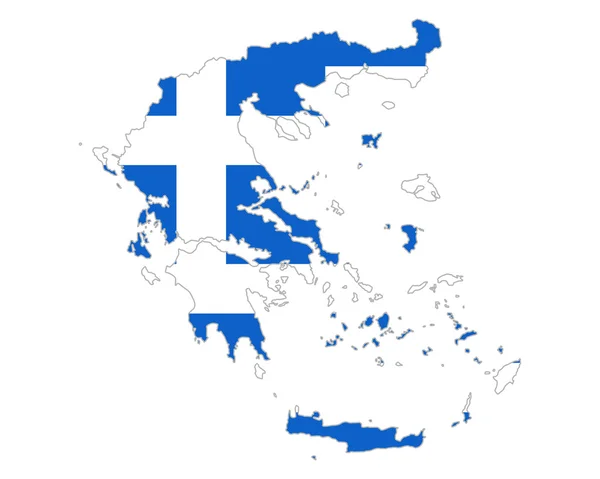 Карта і прапор Греції — стоковий вектор