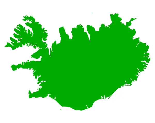 La carte de L'Islande — Image vectorielle