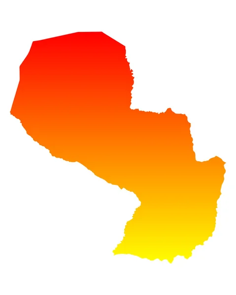 O mapa de Paraguai —  Vetores de Stock