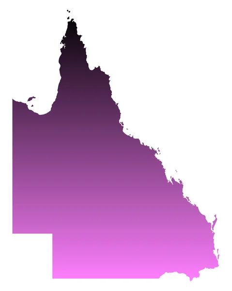Карта Квинсленда — стоковый вектор