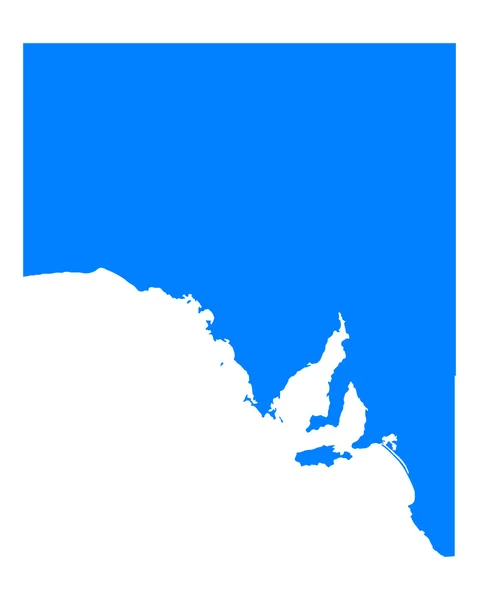 Karta över södra Australien — Stock vektor