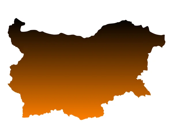 El mapa de Bulgaria — Vector de stock