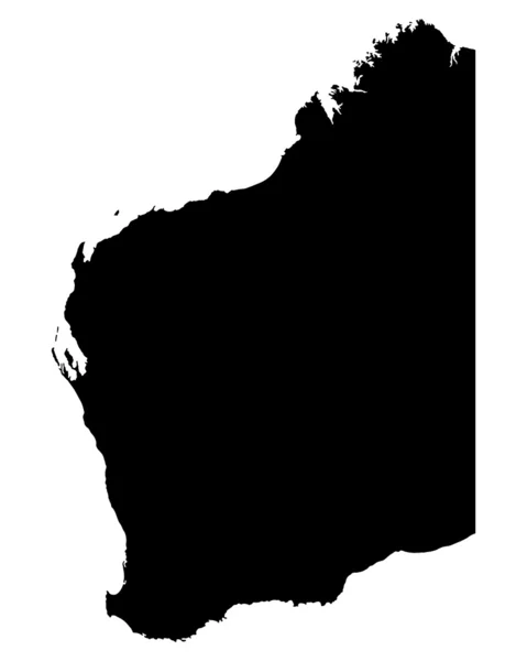 Karta över västra Australien — Stock vektor