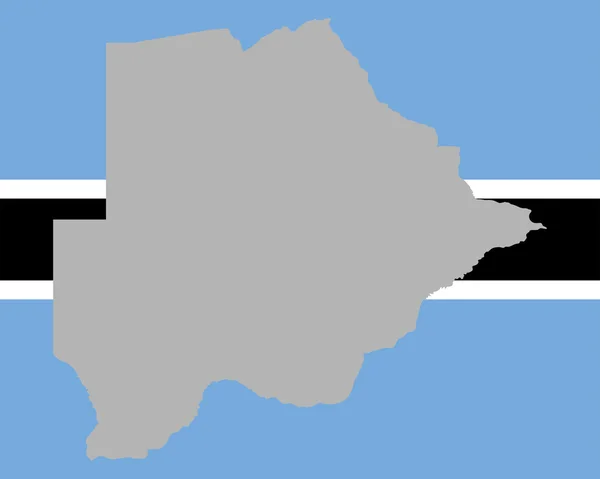 Карта Ботсваны и флаг — стоковый вектор