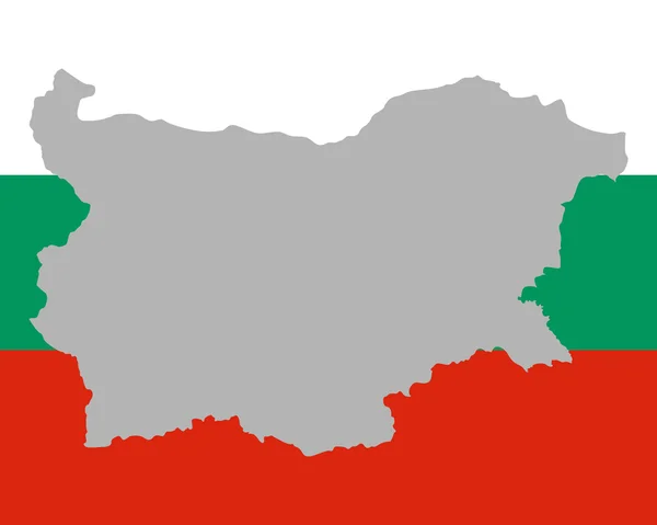 Mapa a vlajka Bulharska — Stockový vektor