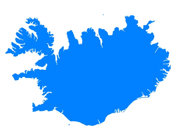 Map of Iceland — Stock Vector