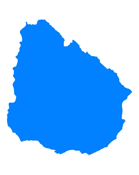 La mappa di Uruguay — Vettoriale Stock