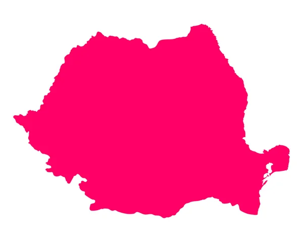 El mapa de Rumania — Vector de stock