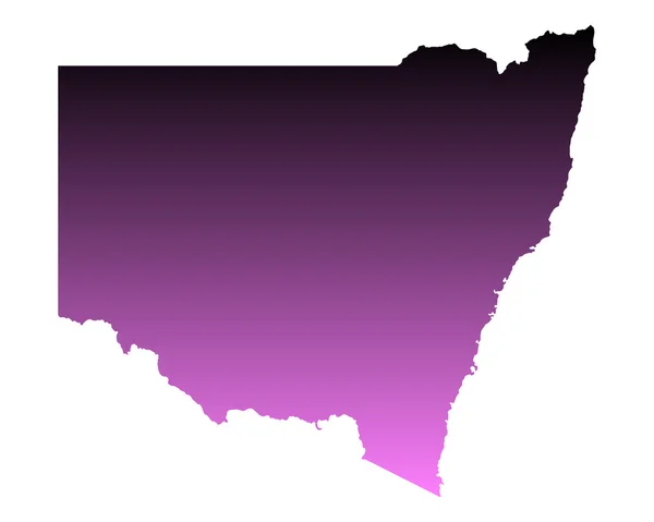 El mapa de Nueva Gales del Sur — Vector de stock