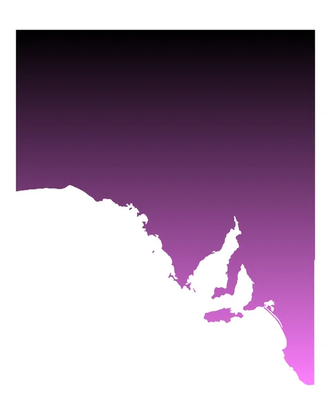 Karte von Südaustralien — Stockvektor