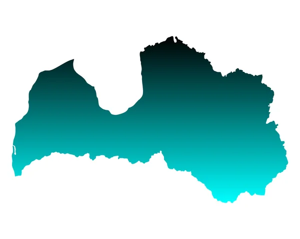 La mappa di Lettonia — Vettoriale Stock