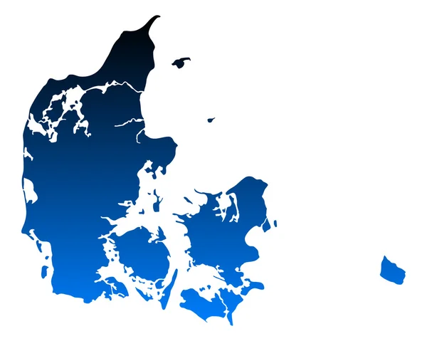 La carte de Danemark — Image vectorielle