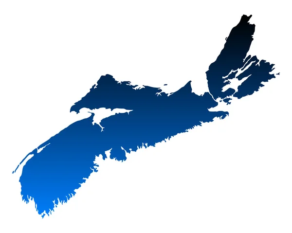 Kaart van Nova Scotia — Stockvector