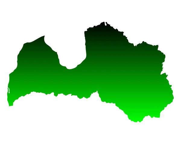 ラトビア地図 — ストックベクタ