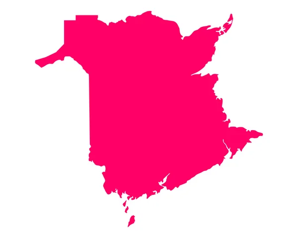 O mapa de New Brunswick — Vetor de Stock