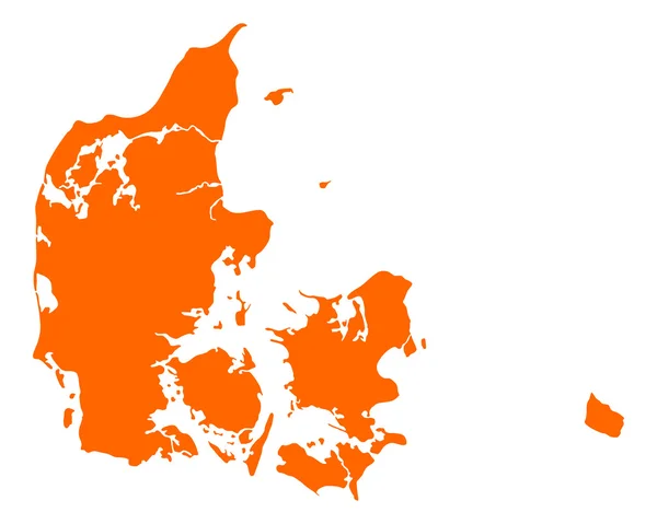 Карта Дании — стоковый вектор