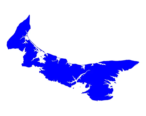 Карта острова Принца Едуарда — стоковий вектор