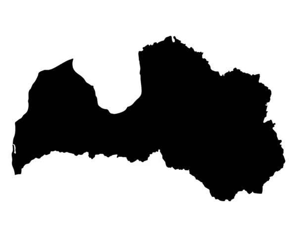 La carte de La Lettonie — Image vectorielle