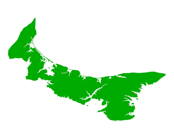 Mapa de Prince Edward Island — Vector de stock