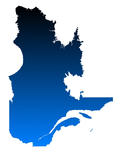 O mapa de Quebec — Vetor de Stock