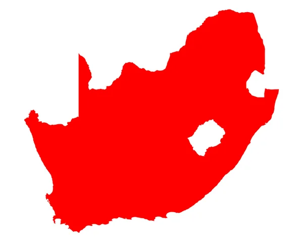 Karta över Sydafrika — Stock vektor