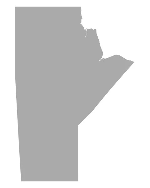 Karte von Manitoba — Stockvektor