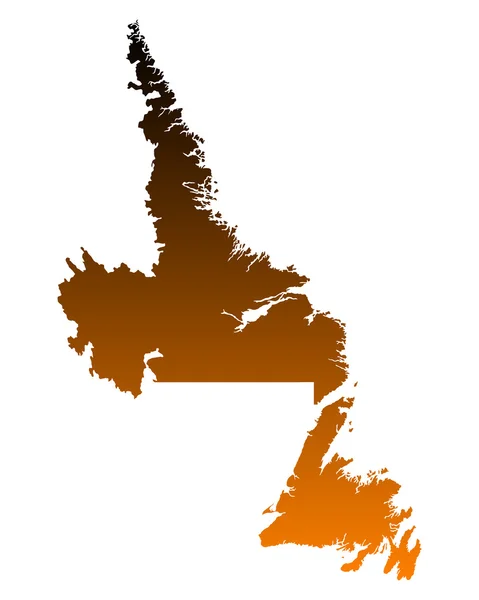 Mapa Newfoundlandu a Labradoru — Stockový vektor