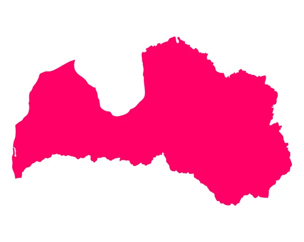 La mappa di Lettonia — Vettoriale Stock