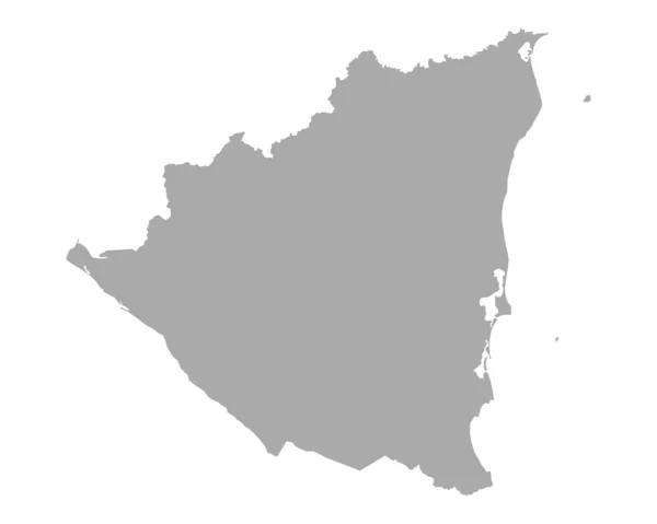 尼加拉瓜的地图 — 图库矢量图片