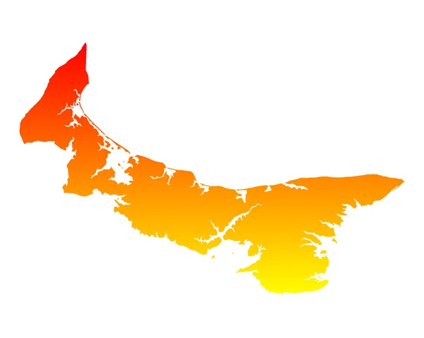 Prince Edward Island 의 지도 — 스톡 벡터