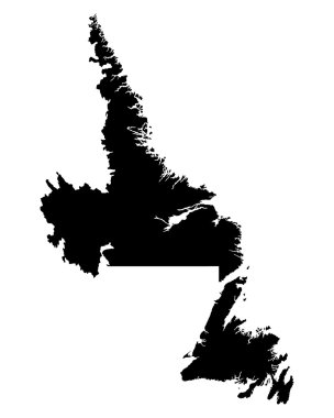 Map of Newfoundland and Labrador clipart